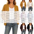 thumbnail image 3 of GEWSEY Womens Open Front Cardigan Sweaters Casual Cable Knit Long Sleeve Button Down Chunky Loose Fall Sweater (Black, M), 3 of 9