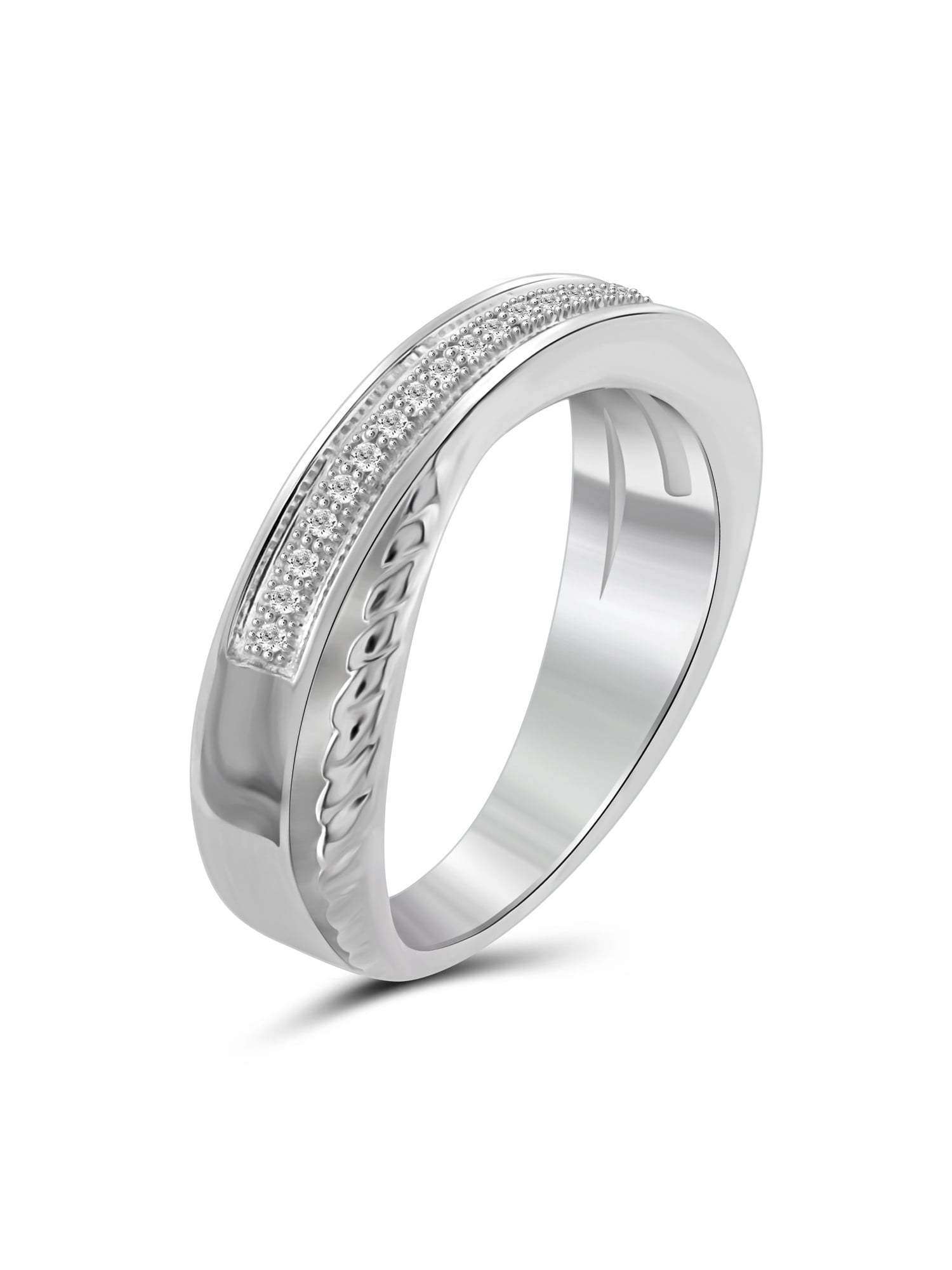 JewelersClub Diamond Rings for Women – Accent White Diamond Ring Jewelry– Sterling Silver Bands for Women –– Ring by JewelersClub