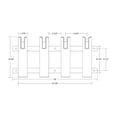 thumbnail image 2 of 17" Classic Silver Aluminum/Poly Fishing 4-Rod Rack Holder, 2 of 2