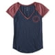 thumbnail image 1 of Camiseta gráfica para mujer Aeropostale Heathered Raglan azul extragrande, 1 of 2