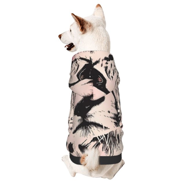 Balery Pink Cheetah Art Sudadera con Capucha para Perros Pequeños – Ropa para Mascotas, Disfraz para Perros y Gatos, Ideal para Fiestas y Cosplay-Medium