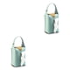 thumbnail image 2 of Monstrate Reposacabezas para coche, soporte para pañuelos, cuero, colgante, papel, toalla, almacenamiento, bolsa reutilizable, organizador de azul claro 2piezas, 2 of 6