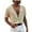 Beige, variant on Knitted Shirts for Men Fashion Button Down V Neck Summer Short Sleeve Business Casual Beach Vacation Shirts
