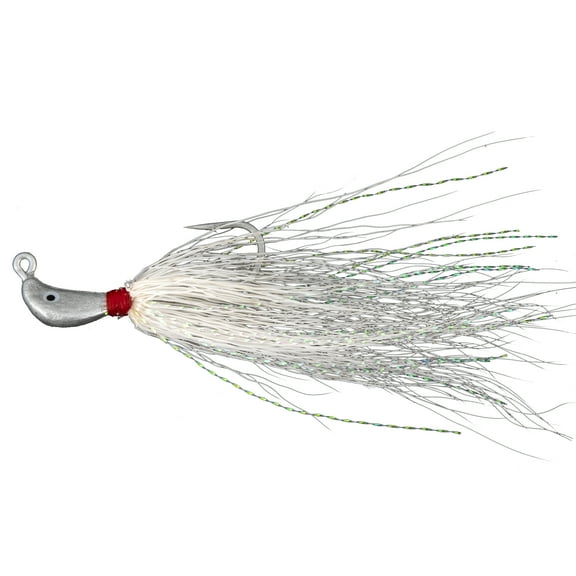Buccaneer Saltwater Skimmer Jig 1/4 oz Silver and White.
