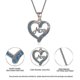 thumbnail image 4 of Collar con Forma de Corazón Yashi con Diamantes y Letras de Miembros de la Familia, Plata de Ley 925, 4 of 4