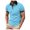 C123/Blue, variant on XIYON Men's Polo Shirt Button Lapel Solid Color Short Sleeve Sports Shirt Business Casual Fashion Tops Classic Polo Shirts For Men