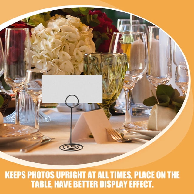 EXHUMKY 15Ud Soportes De Tarjetas Y Fotos De Metal Negro Para Uso En Hogar Y Eventos