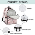 thumbnail image 4 of Pink Butterfly Pink Wings Pattern Backpack for School,Cute School Bag,Schoolbag with Adjustable Shoulder Straps & Padded Back,15.25"x11.5"x5.25", 4 of 5
