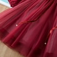 thumbnail image 5 of StylesILove Toddler Little Girls Sequin Tulle Red Long Sleeve Dress Ruffle Flower Girl Princess Tutu Dress for Pageant, Holiday, Wedding, Birthday Party Dressy Outfit (3-4 Years), 5 of 8