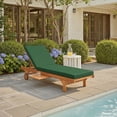 thumbnail image 2 of SAFAVIEH Newport Outdoor Patio Chaise Lounge Chair, Natural/Green, 2 of 15