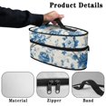 thumbnail image 5 of HELLHERO Dustproof Travel Iron Storage Bag Blue Peony Branch Universal for Most Iron with Zipper Handle, Case Only, 5 of 6
