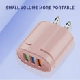 thumbnail image 4 of 3-Port USB Charging Head - Macaron Color Fast Charger, 5V/2A Output, Compact Design for Travel, Compatible with Phones, Tablets, and Smart Devices - Overheat Protection, 4 of 5