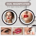 thumbnail image 2 of OVENTE Wall Mounted Lighted Makeup Mirror, 9" Double Sided 1X/10X Magnifying Vanity Mirror for Bathroom with LED Lights, Cordless, 360° Rotation and 13" Extendable Arm, Antique Bronze MFW85ABZ1X10X, 2 of 10