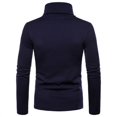 thumbnail image 5 of Mens Thermal High Collar Turtle Neck Skivvy Long Sleeve Sweater Stretch T-Shirt, 5 of 5