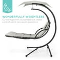 Best Choice Products Hanging Curved Chaise Lounge Chair Swing for