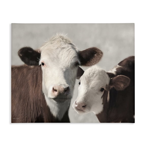 Stupell Industries Mommy & Me Cows Canvas Wall Art, design by Lori Deiter