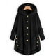 thumbnail image 2 of ICHUANYI Clearance Women Plus Size Button Plush Tops Hooded Loose Cardigan Wool Coat Winter Jacket(Black, XXL) ICHUANYI WER2023080709188, 2 of 7