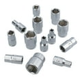 thumbnail image 5 of 1/4" dr metric shallow sockets 13pc 4mm - 14mm 6 sided single hex On Rail TE047, 5 of 5