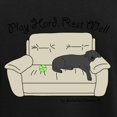 thumbnail image 3 of CafePress - Black Lab Play Hard Women's Dark Pajamas - Women's Short Sleeve Print T-Shirt and Pants Dark Cotton Pajama Set, 3 of 7