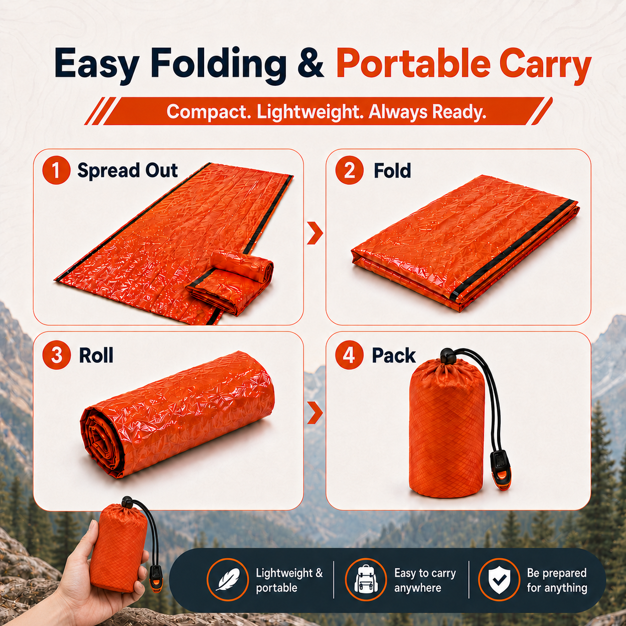 KOYMISKU Emergency Sleeping Bag 2-Pack with Whistle Buckles photo 5