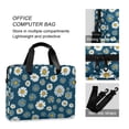 thumbnail image 4 of FORMRS 16" Laptop Bag Carrying Sleeve Case with Handle Travel Shoulder Briefcase, Green Daisy Pattern, 4 of 8