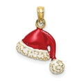thumbnail image 4 of Auriga Fine Jewelry 14K Yellow Gold 3-D w/ Red and White Enamel Santa Hat Charm (L - 17.5mm, W- 16.15mm), 4 of 7
