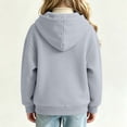 thumbnail image 6 of Amidoa Girls Graphic Hoodie Pullover Hooded Sweatshirt Fleece Oversized Kids Cute Hoodies With Pocket Gray Size 5-6Years, 6 of 6