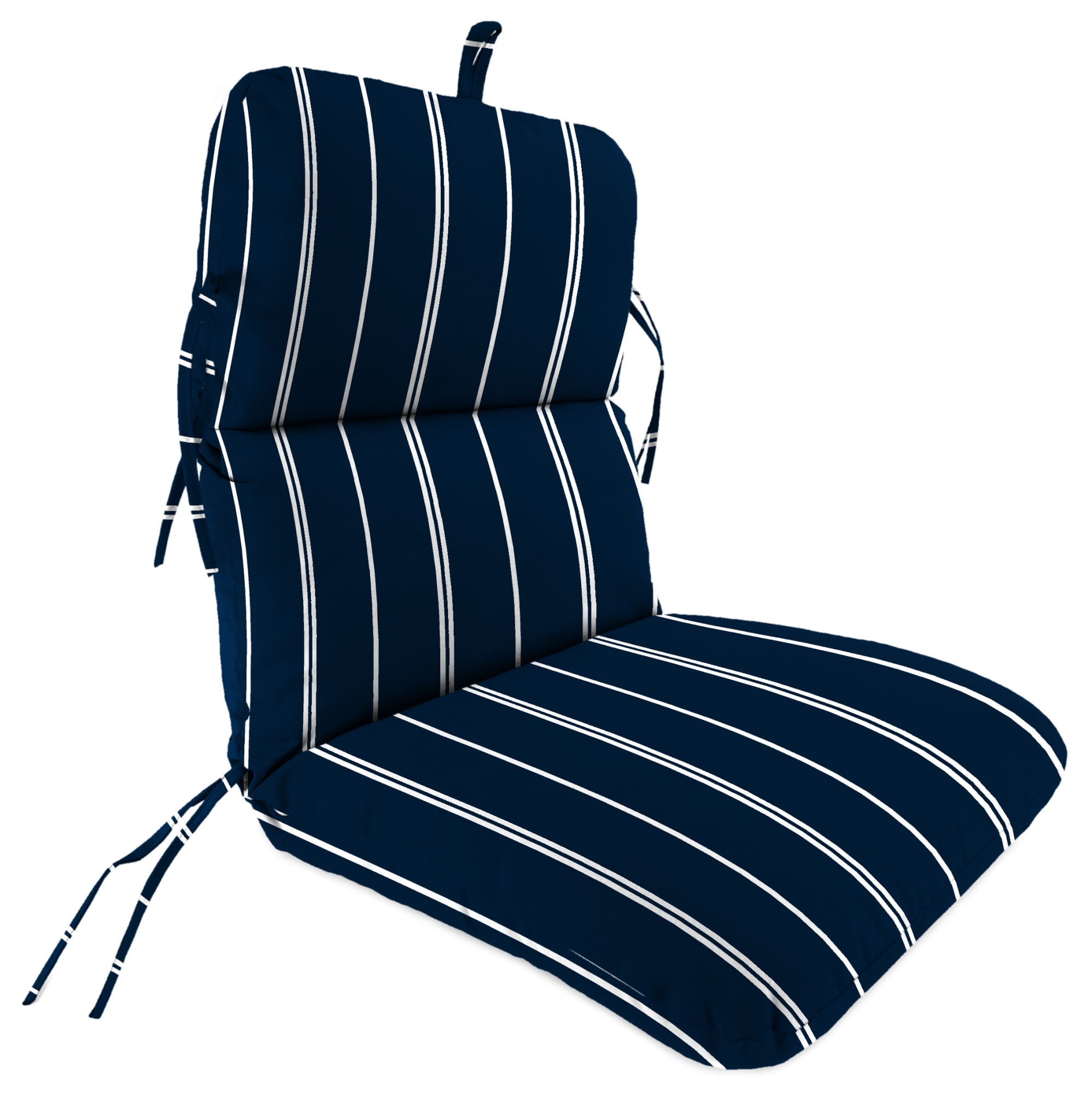 Jordan Manufacturing Outdoor Knife Edge Patio Chair Cushion, Navy