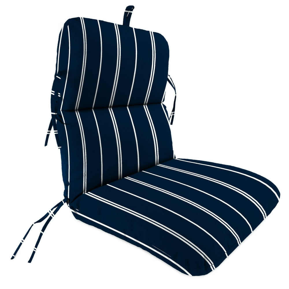 Jordan Manufacturing Outdoor Knife Edge Patio Chair Cushion, Navy
