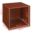 thumbnail image 4 of Niche Cubo Storage Organizer Open Bookshelf Set- 8 Full Cubes/4 Half Cubes with Foldable Storage Bins- Cherry/Teal, 4 of 7