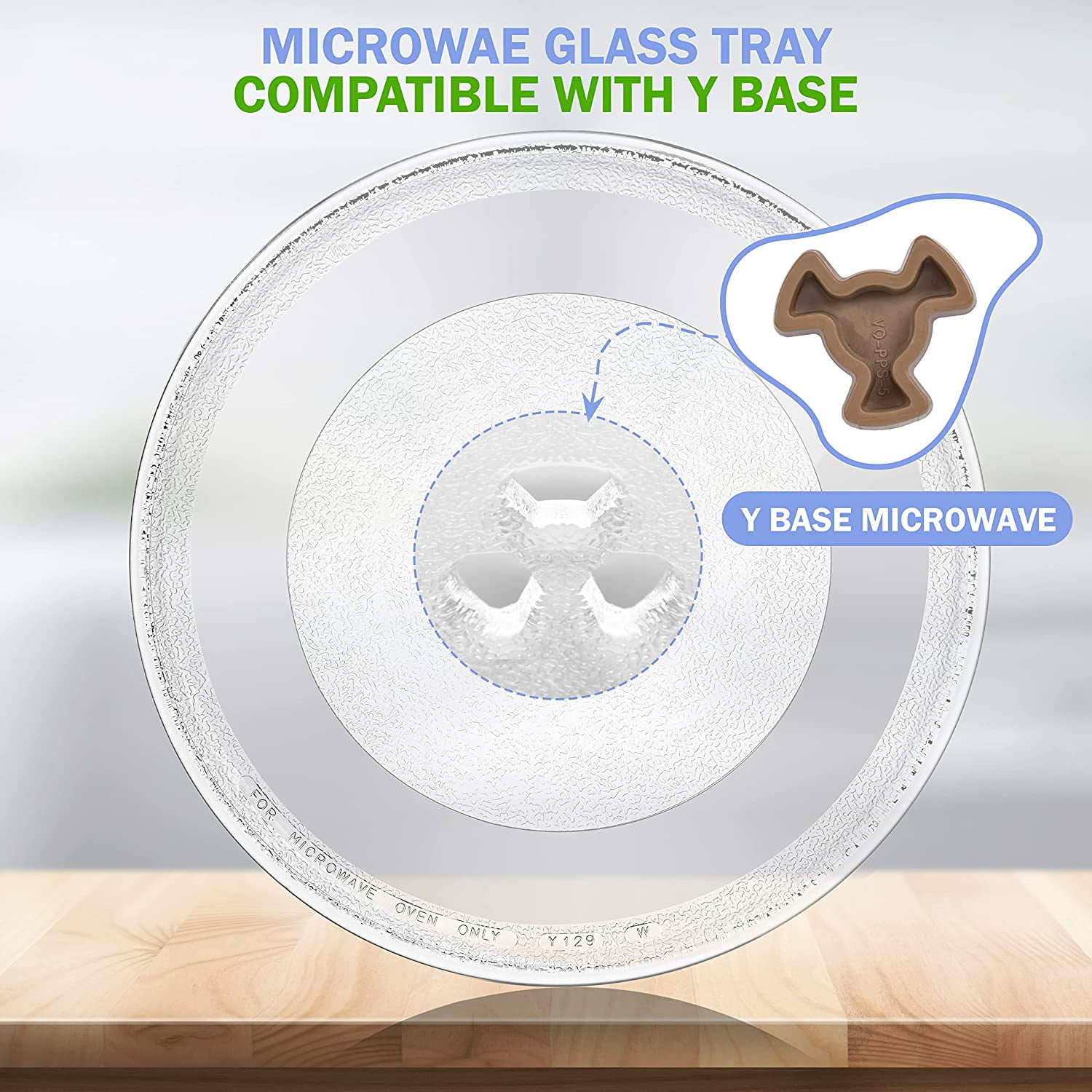 Replacement for Whirlpool W10337247, W11367904 Microwave Glass Tray 12 Inch