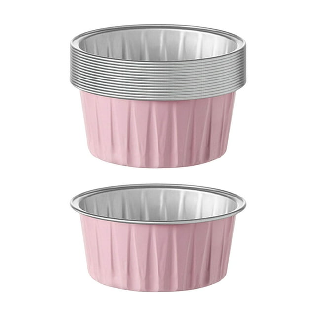 15x Capacillos de Aluminio para Cupcakes Multiusos Fáciles de Desmoldar para Cupcakes y Muffins Rosa