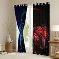 thumbnail image 3 of jejeloiu Cartoon Gamepard Game Blackout Curtains Set of 2 (52x84 Each),Modern Abstract Geometric Window Curtains,Red Blue Black Curtains and Drapes For Boys Kids,Luxury Bedroom Decor, 3 of 6