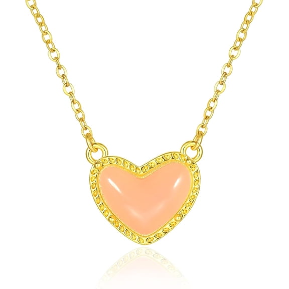 Heart Necklaces For Women Trendy Dainty Gold Necklace Pink Red Black White Heart Pendant Necklace Birthday Gifts For Women[Z2617]