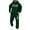 Dark Green, variant on Men's Casual Hoodie Sweatsuit Set, Loose Fit Christian Letter Print Pullover Hooded Sweatshirt with Jogger Pants for Autumn Winter Daily Wear