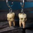 thumbnail image 3 of LICEWO Stylish Handmade Sturdy Resin Tooth Earrings Gothic Punk Dangles Jewelry Accessory Special Gifts for Women, 3 of 10