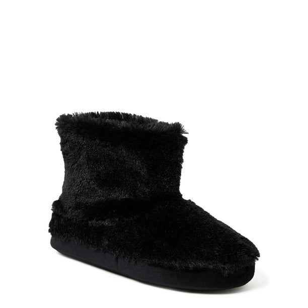 women's dearfoams sierra microsuede bootie slippers