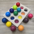 thumbnail image 4 of Rainbow Wooden Balls,Montessori Toddler Toys,Color Sorting & Matching Game,Early Education Learning Toys for Baby Boys or Girls 2-6 Years Old, 12 Pcs Wood Balls with Tray. (Pastel Macaron Colors), 4 of 6
