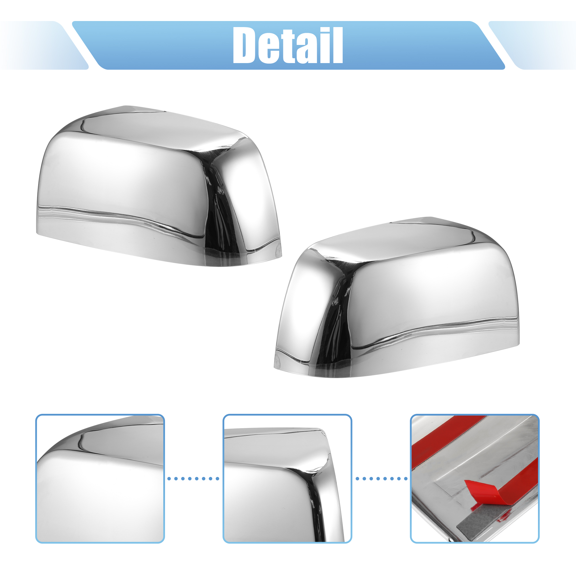 Unique Bargains Chrome Plated Mirror Cover for Chevrolet Colorado for GMC Canyon