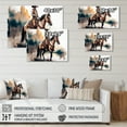 thumbnail image 4 of Designart Western Cowboy Riding A Horse I Canvas Wall Art, 4 of 5