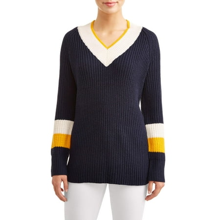 Women's Varsity Stripe Tunic Sweater (Best Indian Sweater Brands)