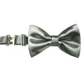 thumbnail image 3 of 6pc  Boy Formal Necktie Black & White Suit Set Satin Bow tie Baby Sm-20 Teen, 3 of 4
