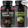 Angry Supplements 2-Pack of Apple Cider Vinegar Tablets (60 Ct) and Garcinia Cambogia with Forskolin (60 Ct) Super Weightloss Combo