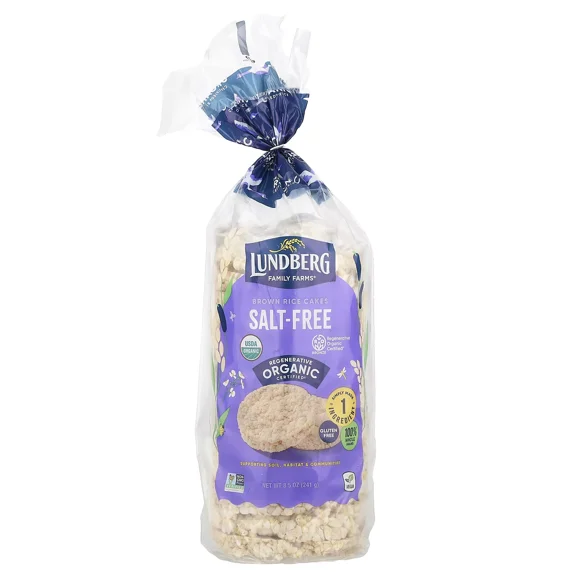 Organic Brown Rice Cakes, Salt-Free, 8.5 oz (241 g) - Healthy Snack, Gluten-Free & Low Calorie