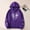 Purple, variant on Womens Purple Full Zip Oversized Hoodie - Spider Web Heart Print, 100% Polyester Soft with Kangaroo Pocket, Warm for Spring/Fall/Winter, S-XXXL,Size S