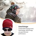 thumbnail image 4 of Linyer Hat Scarf Comfortable Clothing Accessory Thermal Neck Wrap Exquisite Knitted Scarves Stylish Winter Lined Headwear for Outdoor Type 16, 4 of 4
