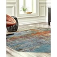 thumbnail image 4 of Unique Loom Paragon Collection Area Rug - Gurney (4' Octagon Multi/Blue), 4 of 10
