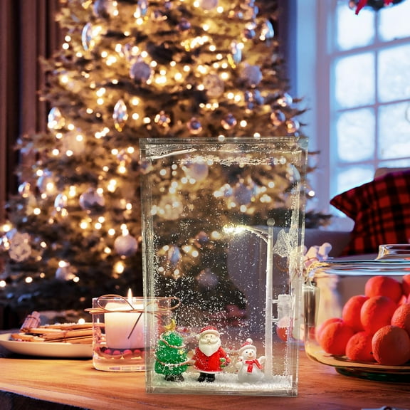 Romantic Christmas DIY Snow Night Light Kit - Handmade Snow Scene Small Street Light, Girlfriend Holiday Gift, Soft Glow Bedroom Decor Material Package