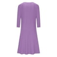 thumbnail image 5 of Wdfiry Women's Maxi Dress Casual Basic Comfy 3/4 Sleeve Flare A-line Midi Dresses Baggy Flowy Solid Dress, 5 of 8