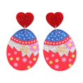 thumbnail image 2 of LYMAYTER Colorful Bunny Flower Pattern Earrings 1 Pair Easter Egg Earrings - Colorful, Bunny Pattern, 2 of 7